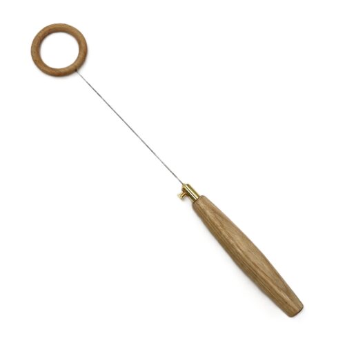 Einhandrute mit Ring aus Buchenholz