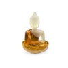 Amithaba Buddha Statue Kunstharz Höhe 16cm Farbe orange