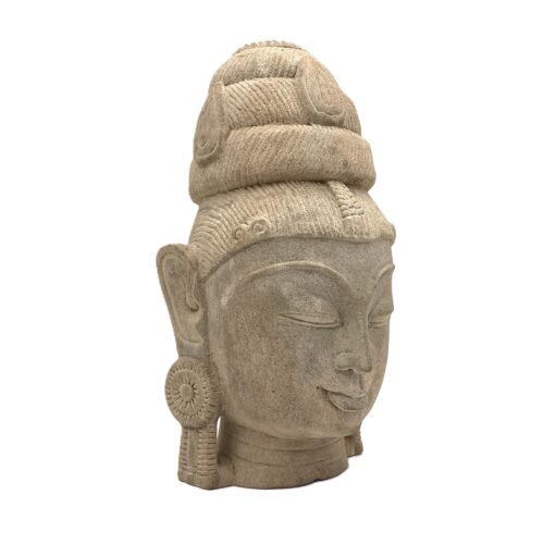 Shiva Kopf Sandstein Statue, Höhe ca.22cm