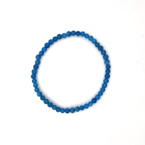 Armband Apatit blau 4mm runde Kugeln