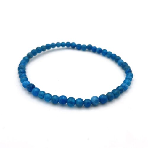 Armband Apatit blau 4mm runde Kugeln