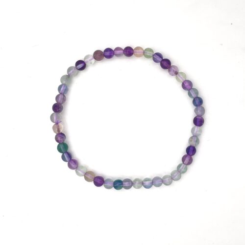 Armband Fluorit 4mm runde Kugeln
