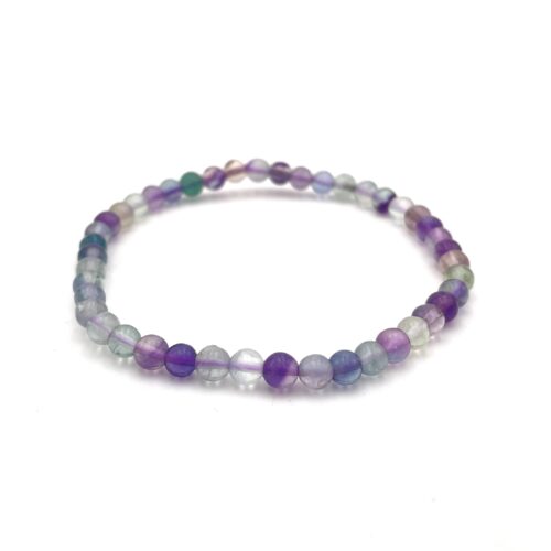 Armband Fluorit 4mm runde Kugeln