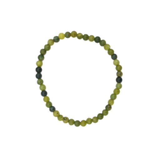 Armband Nephrit 4mm runde Kugeln