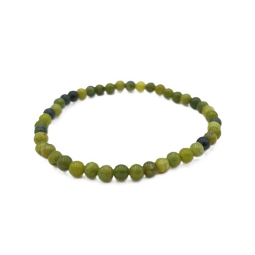 Armband Nephrit 4mm runde Kugeln