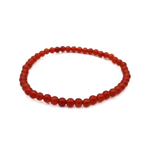 Armband Karneol 4mm runde Kugeln