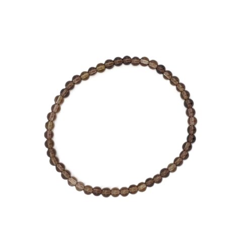 Armband Rauchquarz 4mm runde Kugeln