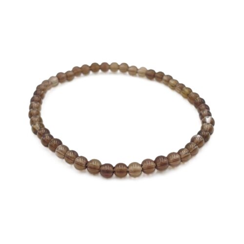Armband Rauchquarz 4mm runde Kugeln